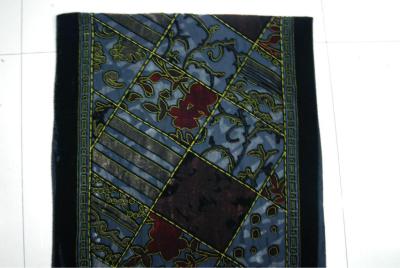Puzzle, paint silk burnt-out velvet long scarf 160X50