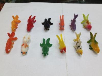Plastic PVC imitation animal toys small goldfish YL-005