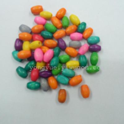 Manufacturers supply quality environmental protection colored wooden beads DIY rice bead clothing accessories all kinds of loose beads