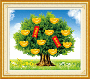 5D0102 money tree (5D cross stitch)