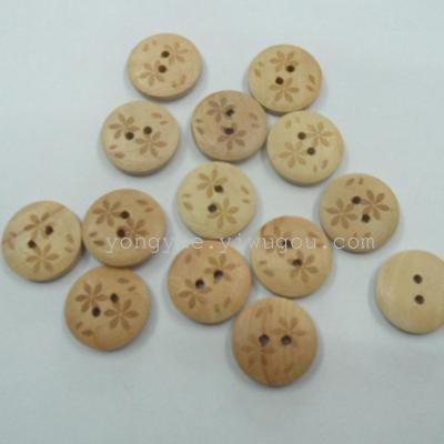 Manufacturers supply wooden buttons, diy wooden buttons/laser carved wooden/cartoon wooden buttons