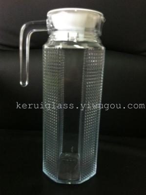 1.1L Glass Octagonal Diamond Pot