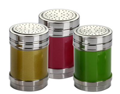 Large colored stainless steel pepper pot