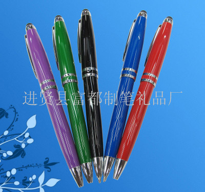 Fortuna fine metal ball point pen writing in fluent touch screen capacitive