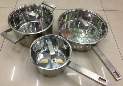 Stainless Steel Kitchenware Stainless Steel Square Handle Right Angle Pot