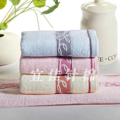 "Factory direct" Jacquard satin plain coloured towels wholesale soft absorbent cotton towel advertisement customized logo towels