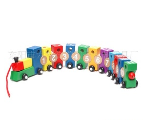 Supply digital trailer children's educational toys wooden