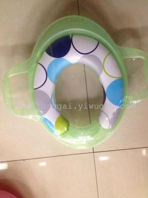 Children wear toilet seat with handle