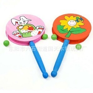 Supplies small drum mother must be wooden shadow shadow baby toys shipped randomly