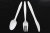 Plastic knife, fork and spoon