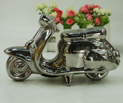 Gao Bo Decorated Home Modern style ornaments motorcycle ornaments ceramic piggy bank