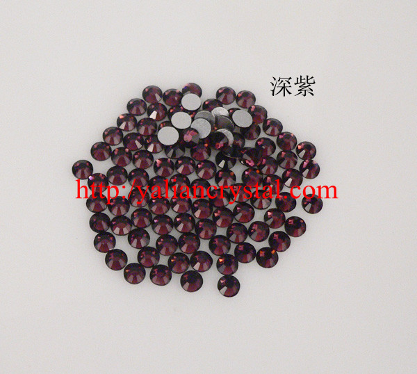 ss4深紫 平底水钻 银底 美甲钻 紫色玻璃平底钻diy水钻美甲艺术