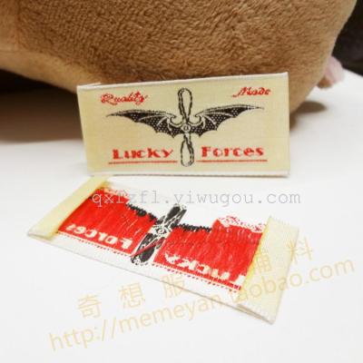 Wooden Machine Weaving Mark/Taiwan Wooden Shuttle Weaving Label/Collar Lable/Reverse Satin, Fashion Collar Lable Flat Reverse Satin/Trademark Cloth Label