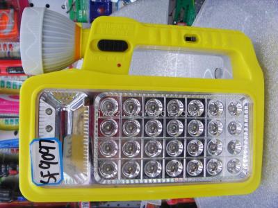 Sf-9097 7+4+28LED rechargeable/battery dual type emergency lamp hand lamp