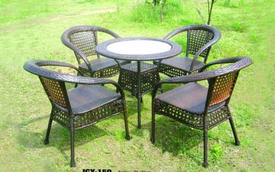 Outdoor Balcony Table and Chair Rattan Chair Three-Piece Outdoor Courtyard Rattan Chair Garden Outdoor Leisure Small 