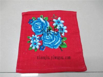 Red Rose printed towel