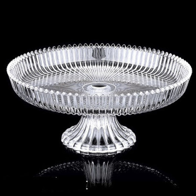 Acrylic Plastic Tray Creative High Foot with Bottom Fruit Plate round Living Room KTV Bar Transparent Candy Melon Seeds Plate