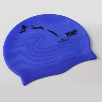 Waterproof stripes colorful swim caps solid silicone Swim Cap adults swimming Cap striped Swim Cap