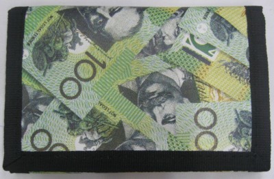 Australian coin purse produced with waterproof 600D nylon material.