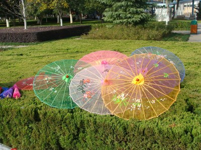 Transparent umbrella props umbrella decoration craft umbrella silk umbrella dance umbrella
