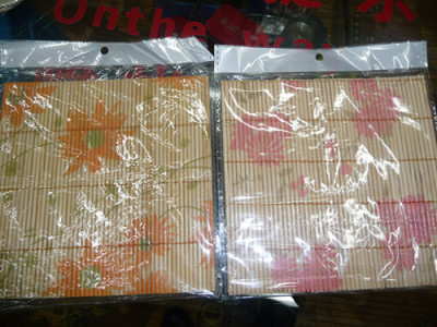 High block bamboo bowl mat new fine workmanship printing color'm beautiful durable printing use pad