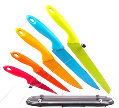 Supply spray paint multicolored handle, acrylic Knife block five sets of knives