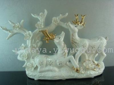 Jade porcelain products creative fashion gifts handmade white porcelain crafts