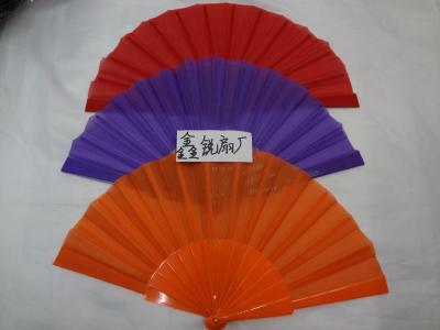 Manufacturer straight flat folding fan, monochrome pure color plate fan wholesale.