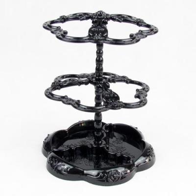 Two 72-hole black plastic earrings display stand earrings holder