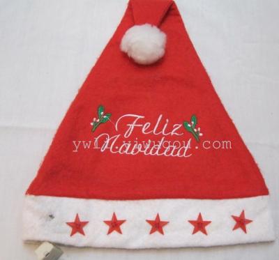 With light Hat Christmas Hat embroidered Christmas stars Christmas Hat