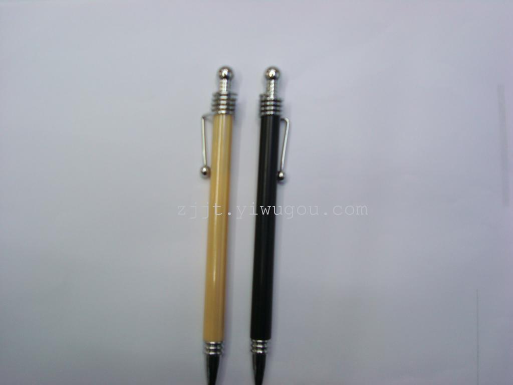 新款韩版彩杆圆珠笔 中性笔 金属笔