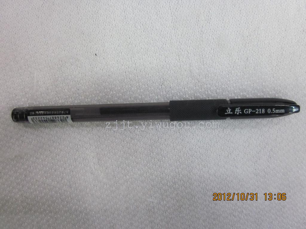 新款韩版透明黑色中性笔 带皮套圆珠笔