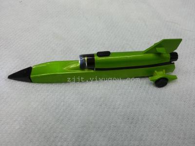 New Korean cute colored car ballpoint pen rocket, lighted gel pen