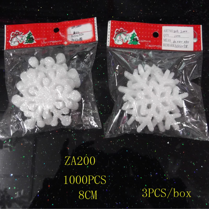 新款雪花 圣诞树挂件 圣诞场景装饰品 三色可混