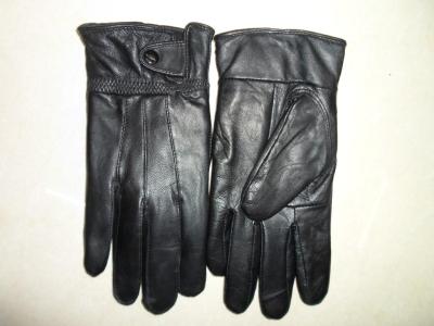 Spell leather single buckle men's sheepskin leather gloves