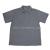 200g casual Lady's linen plain weave polyester/cotton grey half sleeve POLO-shirt 35% cotton 65% polyester