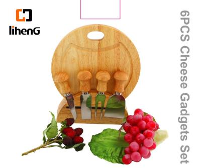 Export oak cheese set cheese knife 5 pieces business gift set a-120