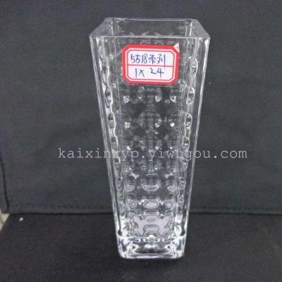 [Factory Direct Selling] Glass Bottle 18 Square Series Crystal White Glass Vase