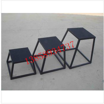 Manufacturers supply rubber and steel adjustable jump jumping stool stool 3-6 set