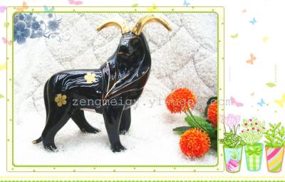 Lion-Bull animal figurines new ornaments color glaze creative decoration home decoration crafts wholesale