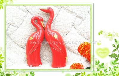 Small cranes new animal ornaments color glaze decoration the creative decorations home decoration crafts wholesale