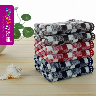 direct Ting long cotton strands checkered towel wholesale water washing face towel