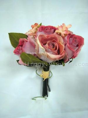 Factory direct high simulation flower Codex rose artificial flower seized were highly imitative set 6 colors