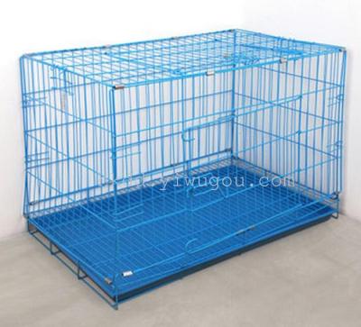 Folding stainless steel wire cage in small dogs samoyed dog cage dog cage dog supplies pet Teddy House