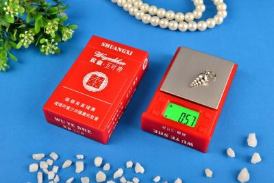 MH-331 red cigarette case scale precision pocket scale jewelry scale mini Palm electronic scale 125