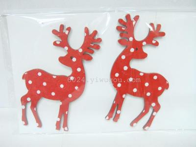 Factory direct two Christmas Moose wood pendant