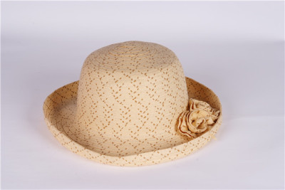 Korean version of the hat Lady dome curling small spring summer sun hats Beach Hat bow hats straw hats wave of Japanese