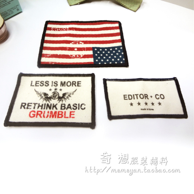 Foreign Trade Army Badge Special Forces Cloth Sticker Pure Cotton Lace Screen Printing Lock Logo Flag Cloth Label Trademark