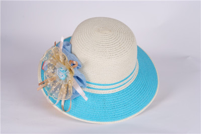 Trendy mixed colors along the beach shade grass Hat