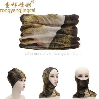 Outdoor gear fishing enthusiasts Riding Hood fish-patterned scarf child-like wonderful smecta FISH turban Hat